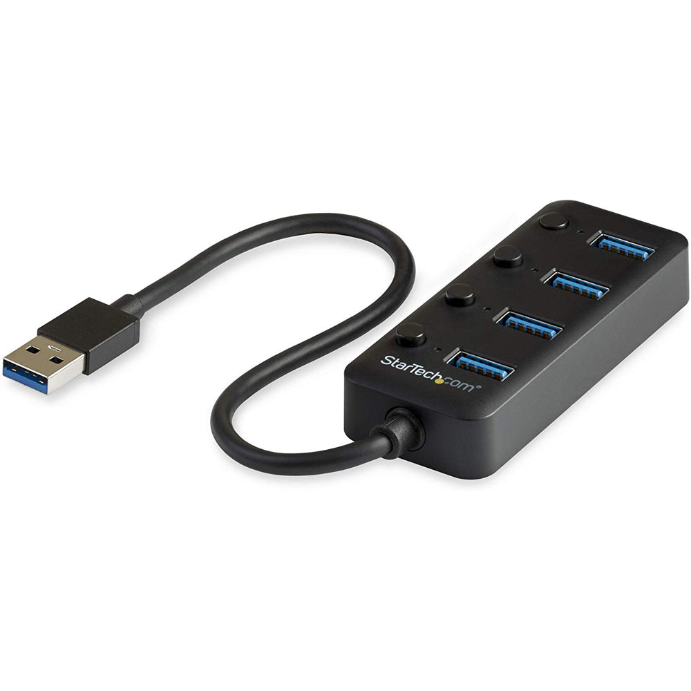 StarTech Hub - USB 3 4-Port with On/Off Switches StarTech Hub - USB 3 4-Port with On/Off Switches